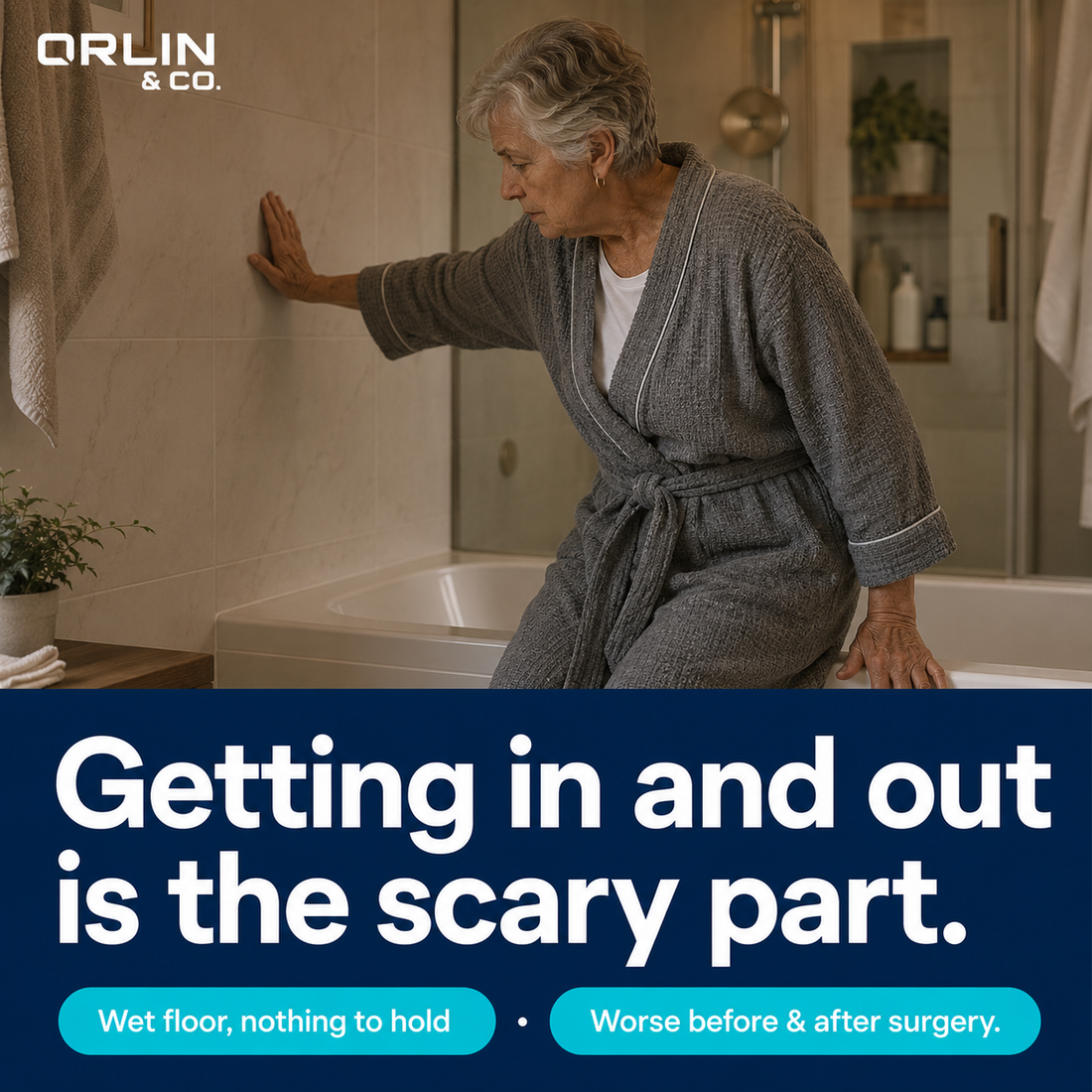 Removable Suction Shower Grab Bar — No-Drill Balance Support