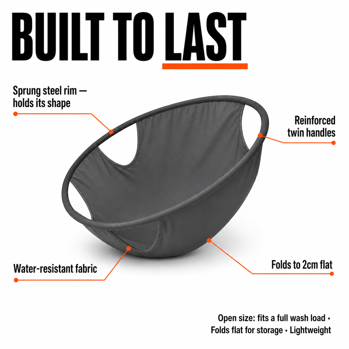 The PopFold™ No-Bend Laundry Basket.