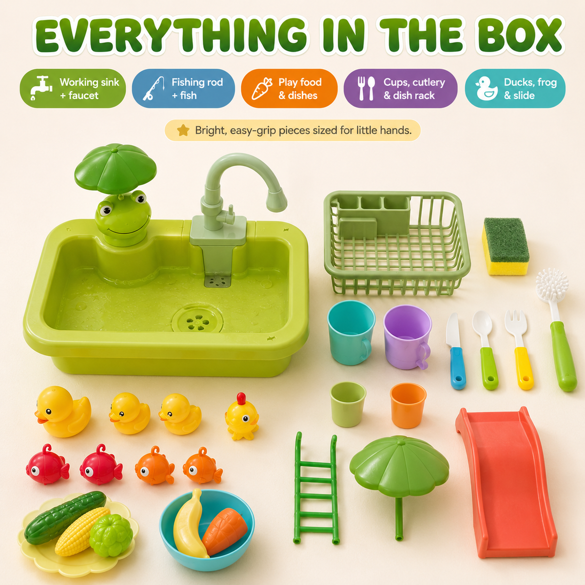 The Real-Water Sink & Fishing Play Station