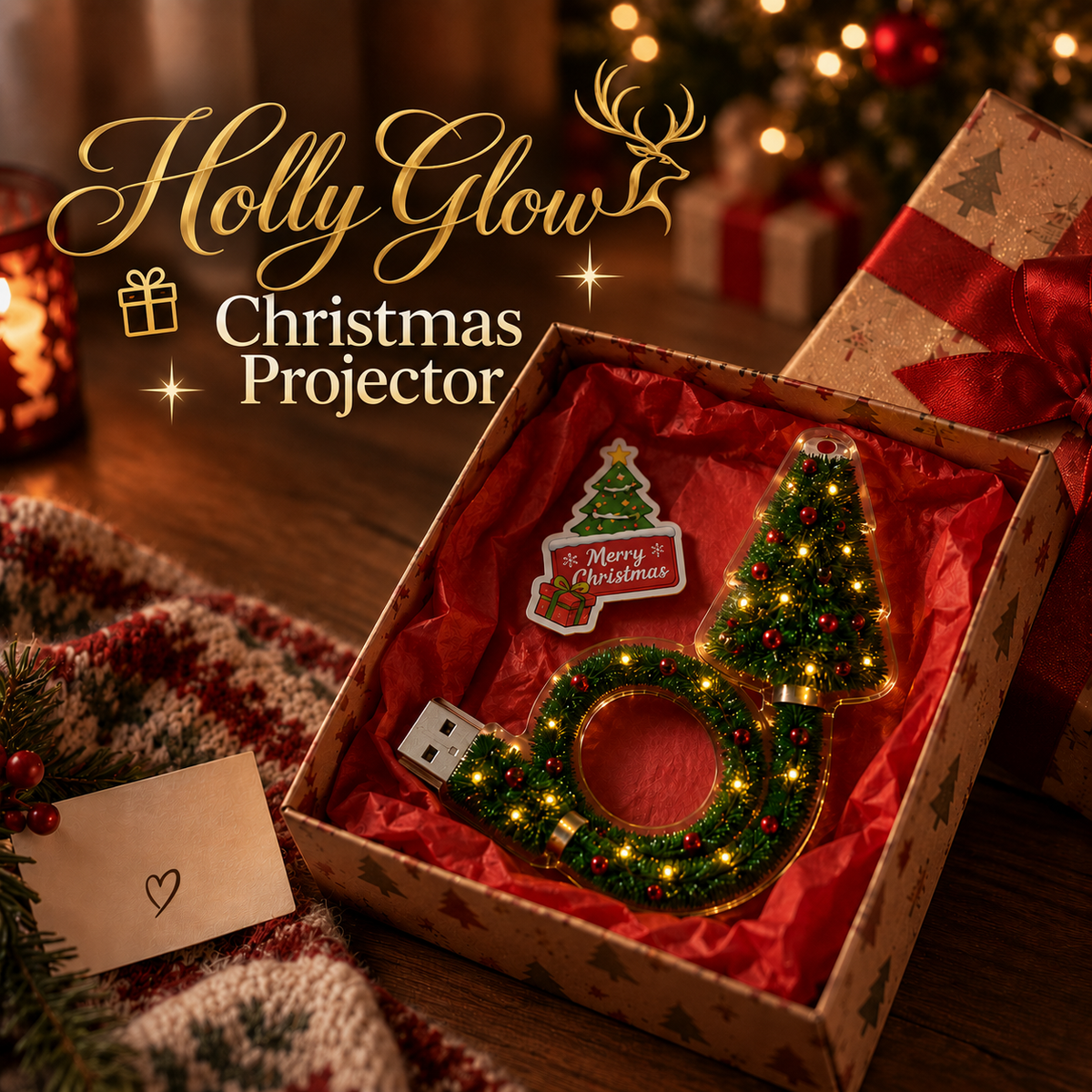 HollyGlow™ Christmas Projection Light