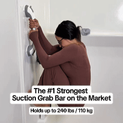 Steady support for getting in and out — in 30 seconds, no drilling.